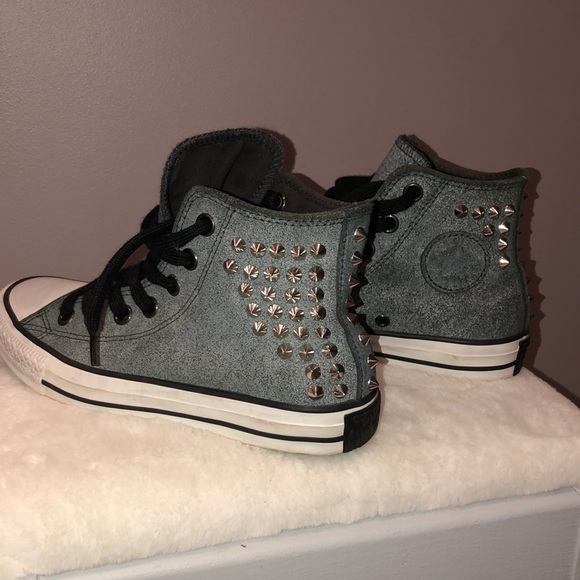 spiked high top converse